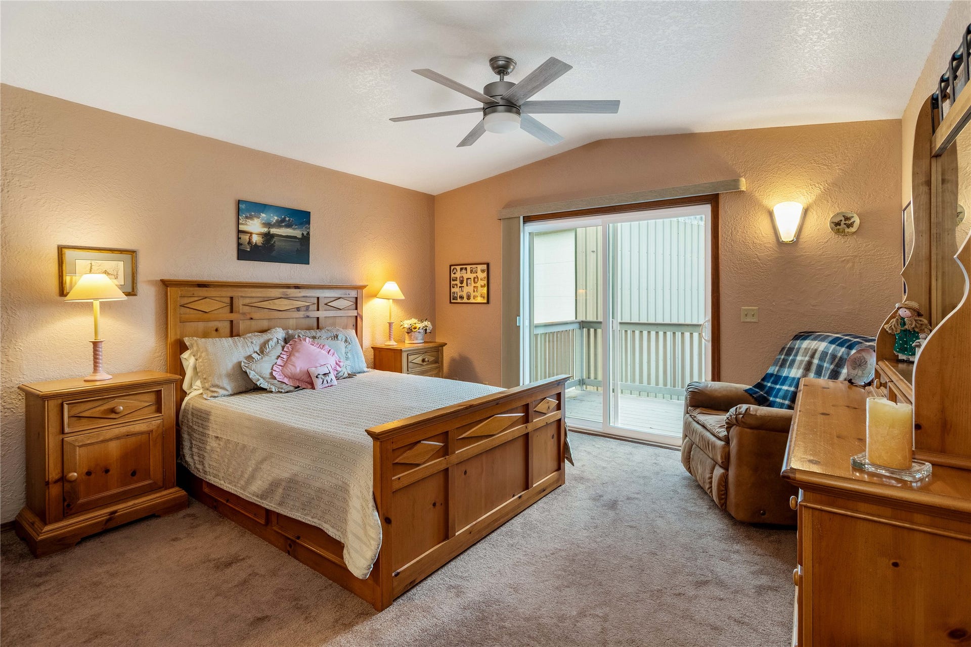 Master bedroom with private balcony