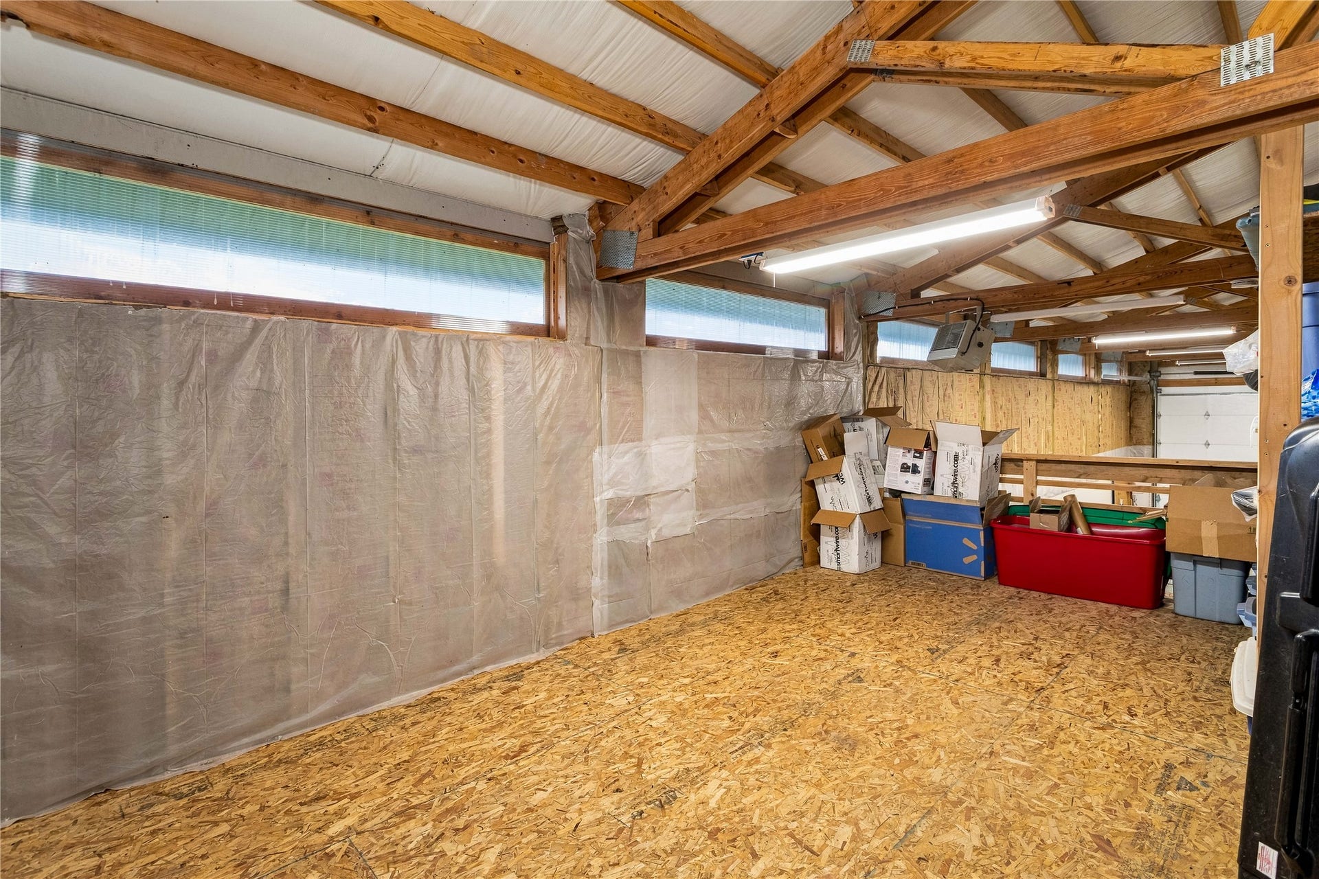 Upstairs storage area