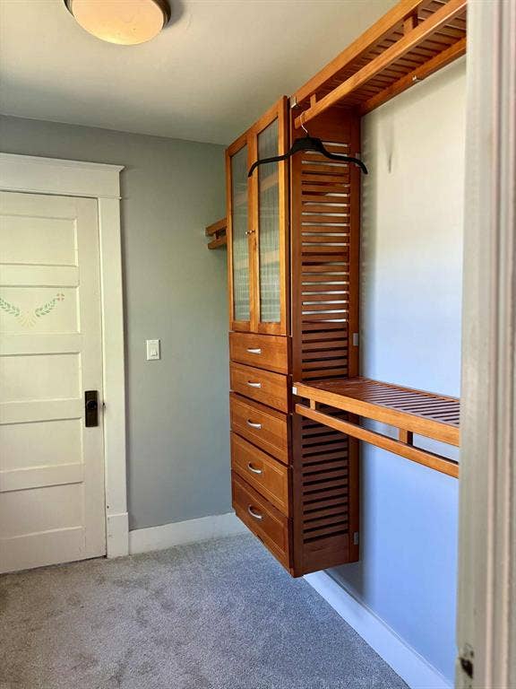Primary bedroom walk in closet