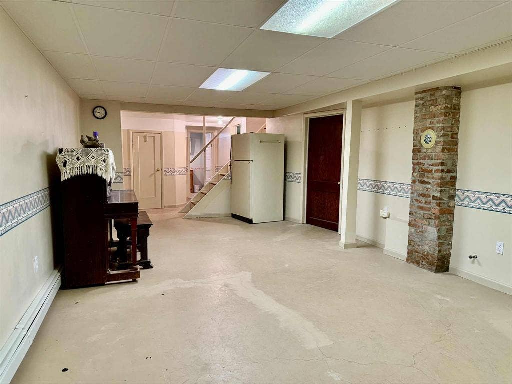 Recreation room in basement