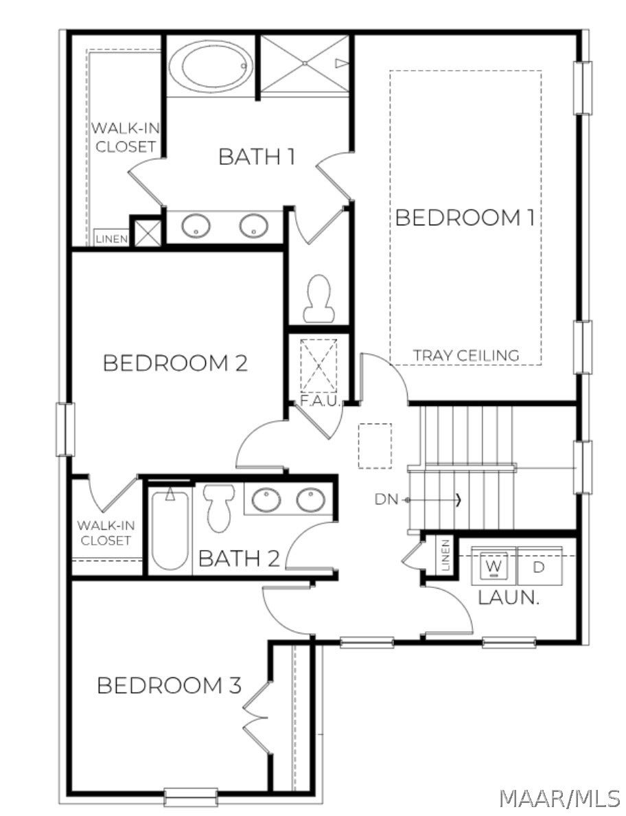 Baker floor plan second floor