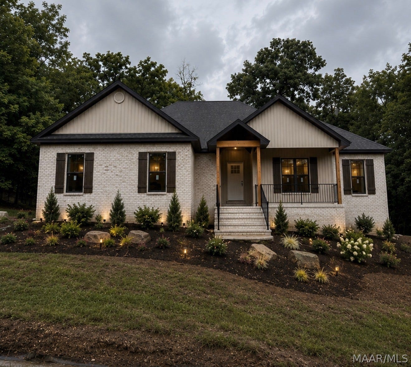 AI generated depiction of completed exterior-landscaping may differ