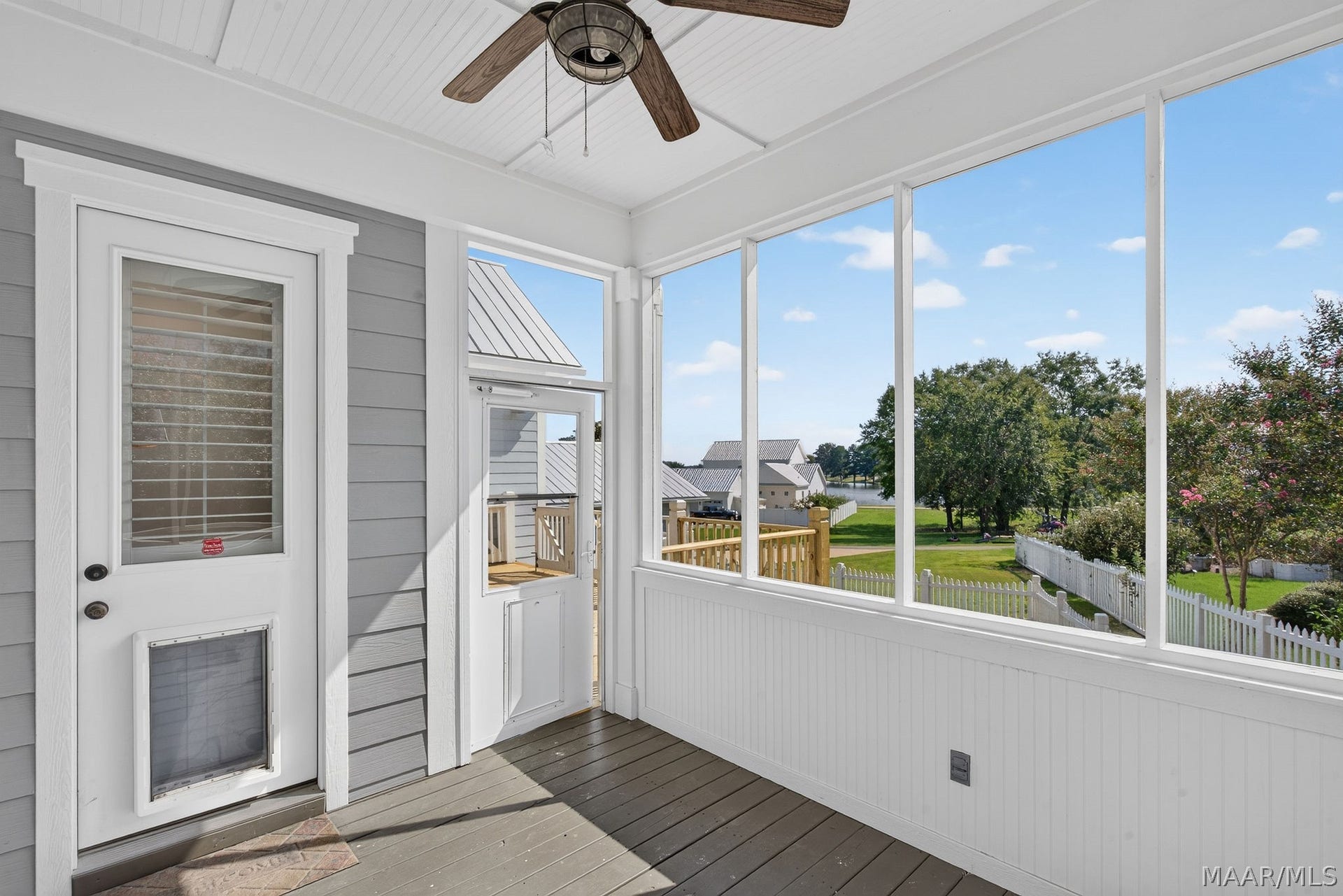 Screened back porch