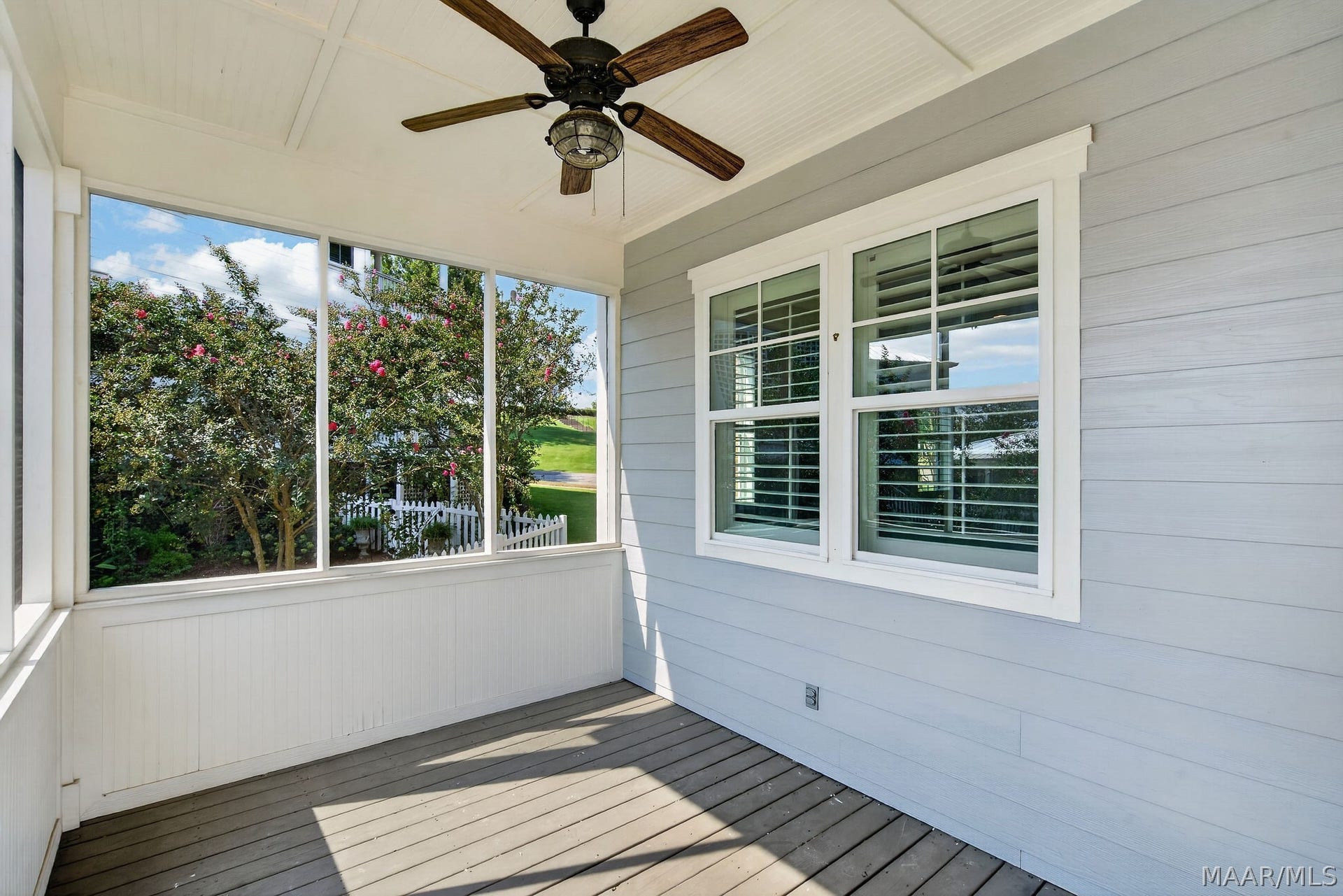 Screened back porch