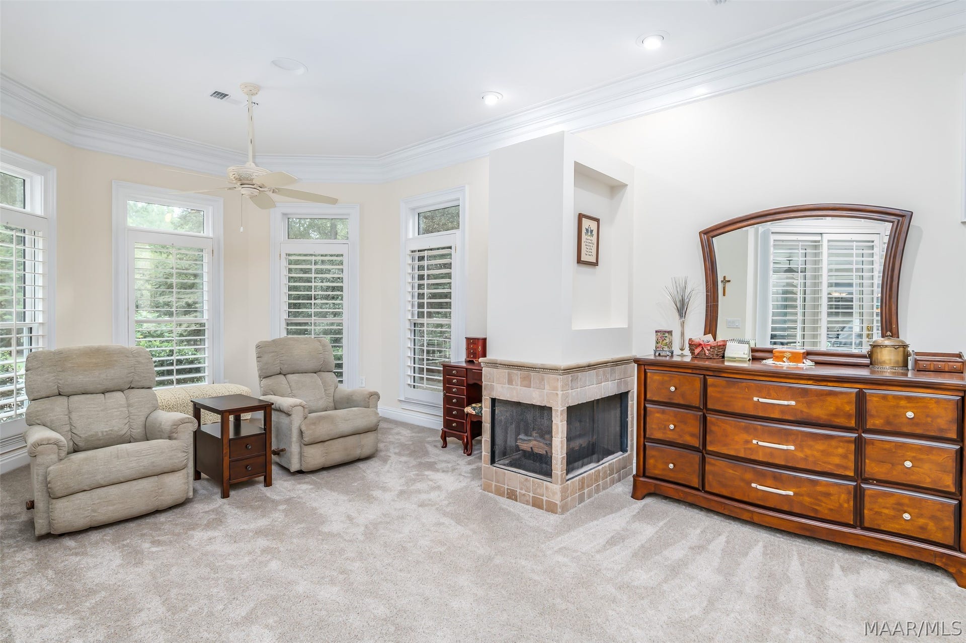 Sitting room off the primary bedroom