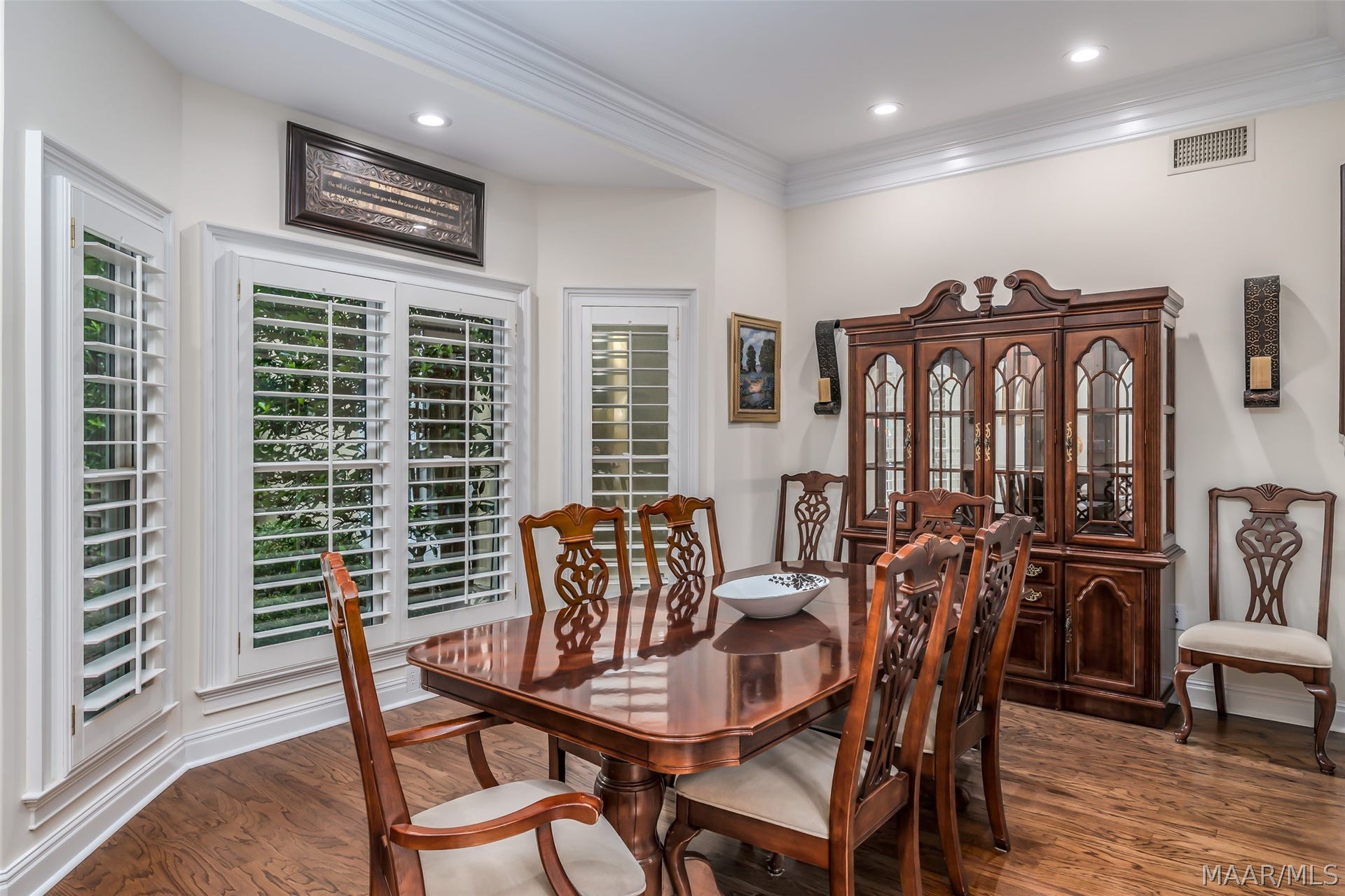 Generously sized dining room flows seamlessly from the living area & updated kitchen,