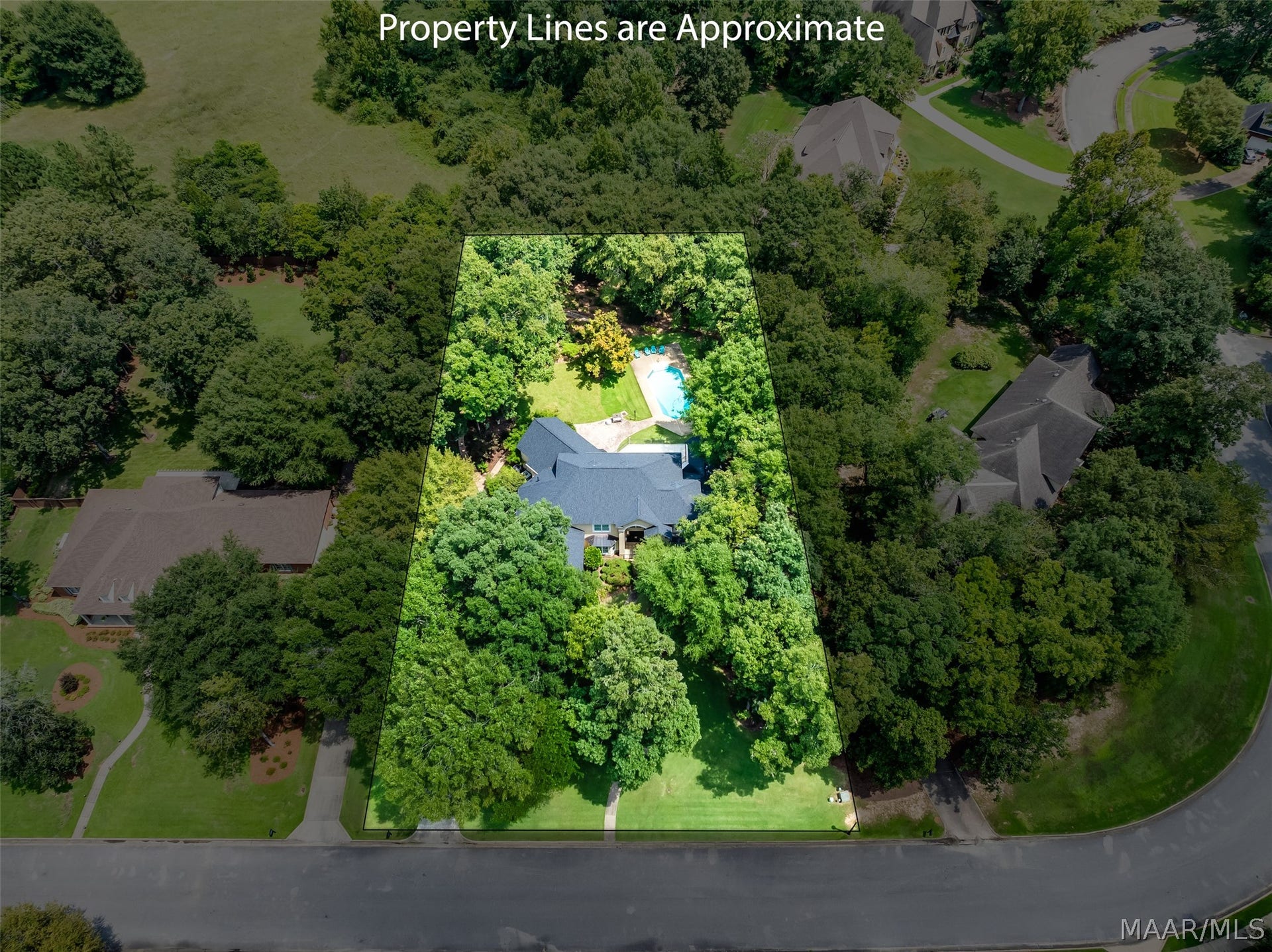 Overview with approximate property lines