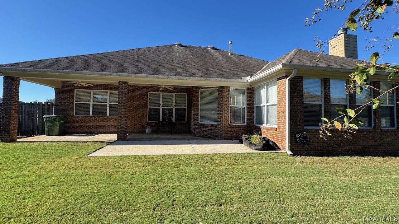 9255 WHISPINE Court, Montgomery, AL 36117 Back View