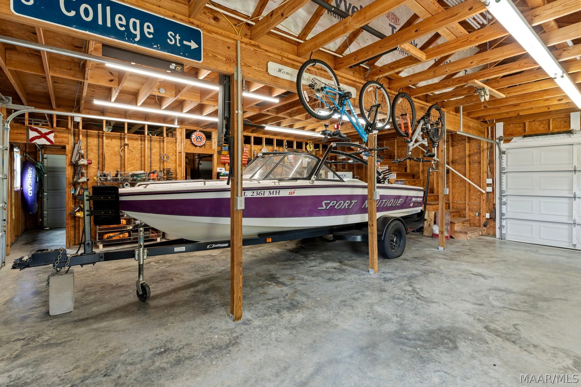Ample storage for boats, ATVs, additional cars, etc