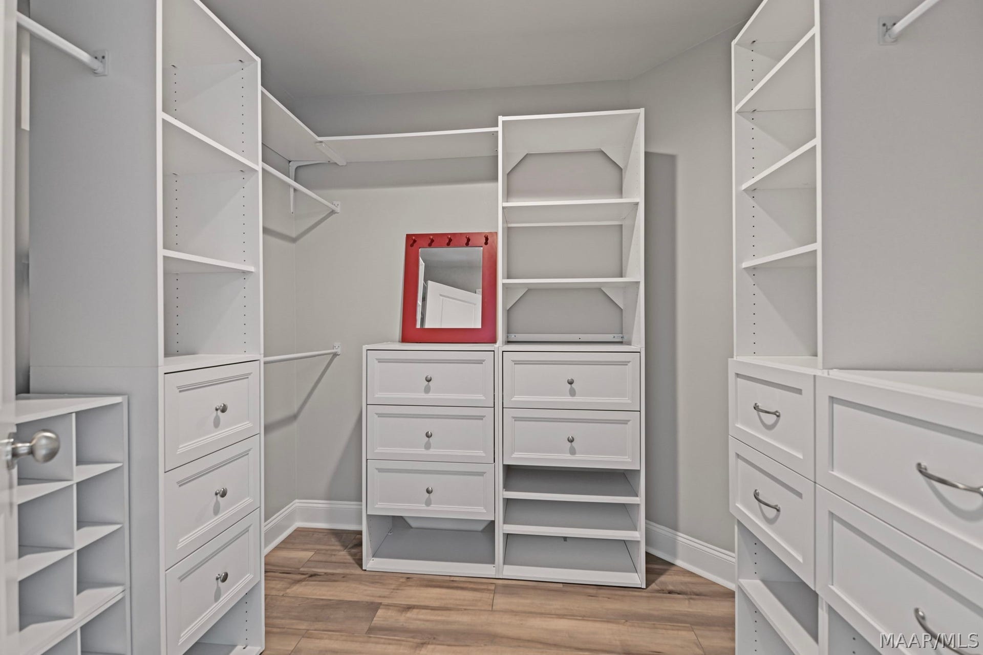 Custom built ins in primary closet