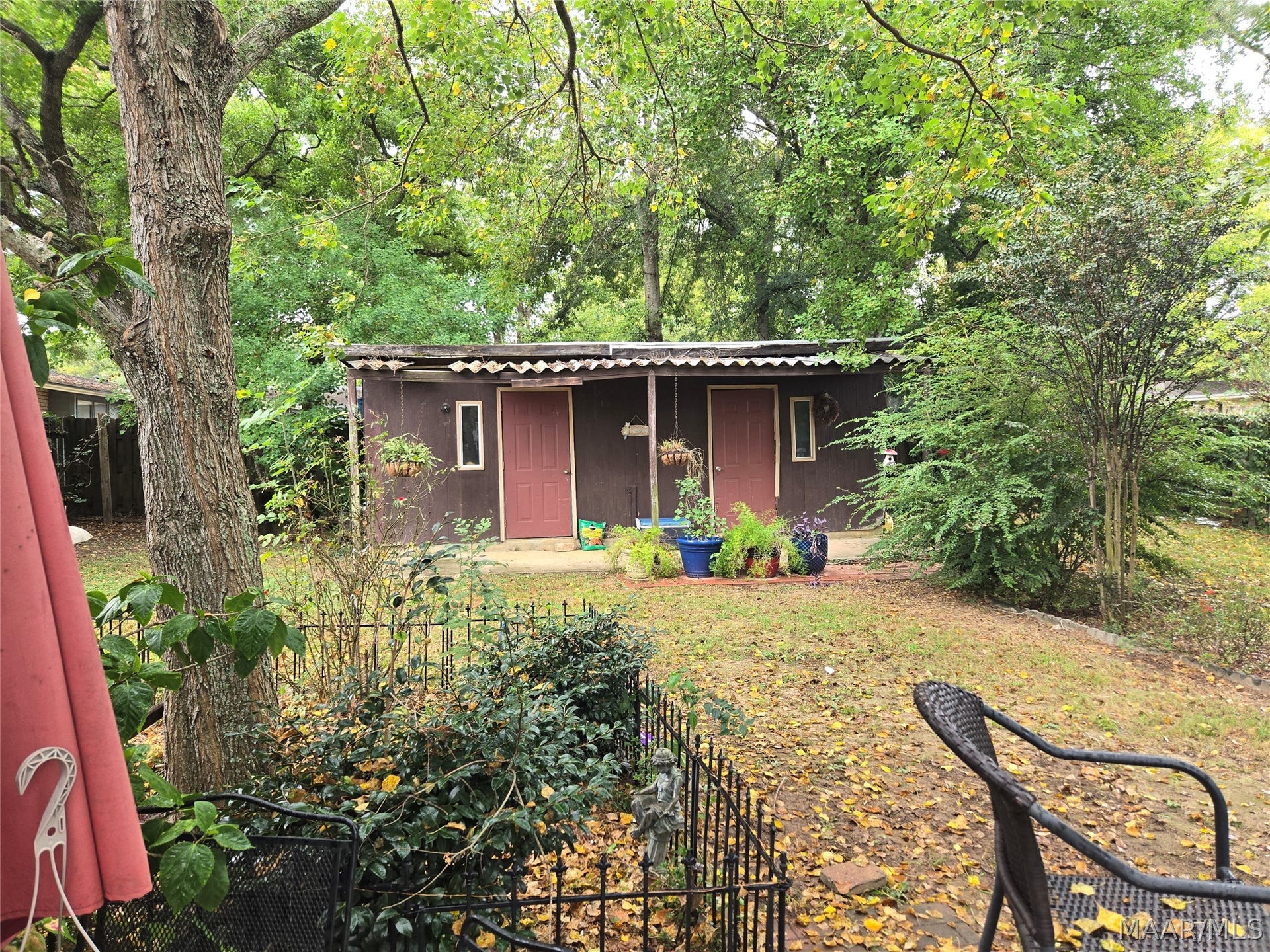 Storage Shed in backyard