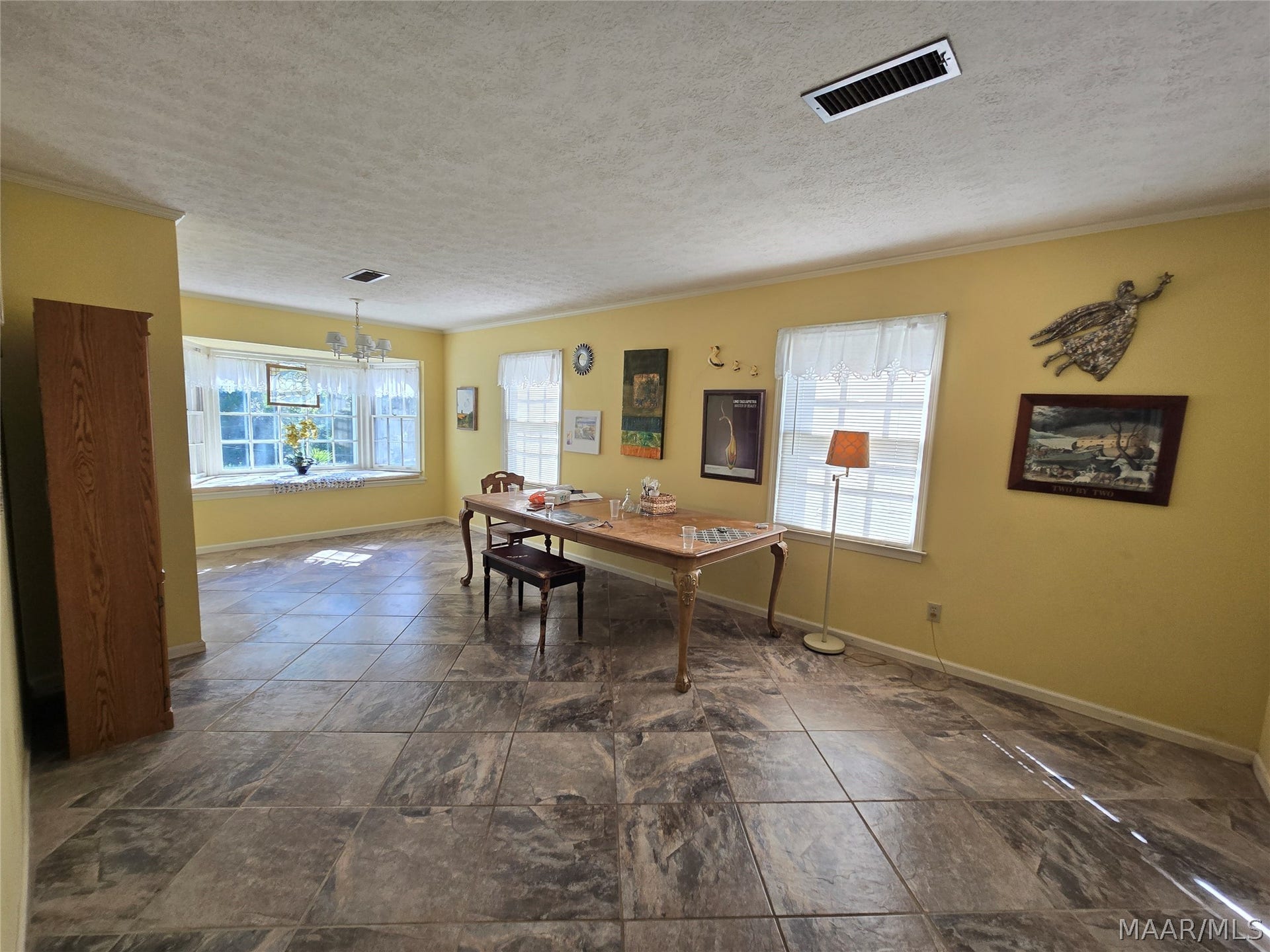 New tile floors in the living room