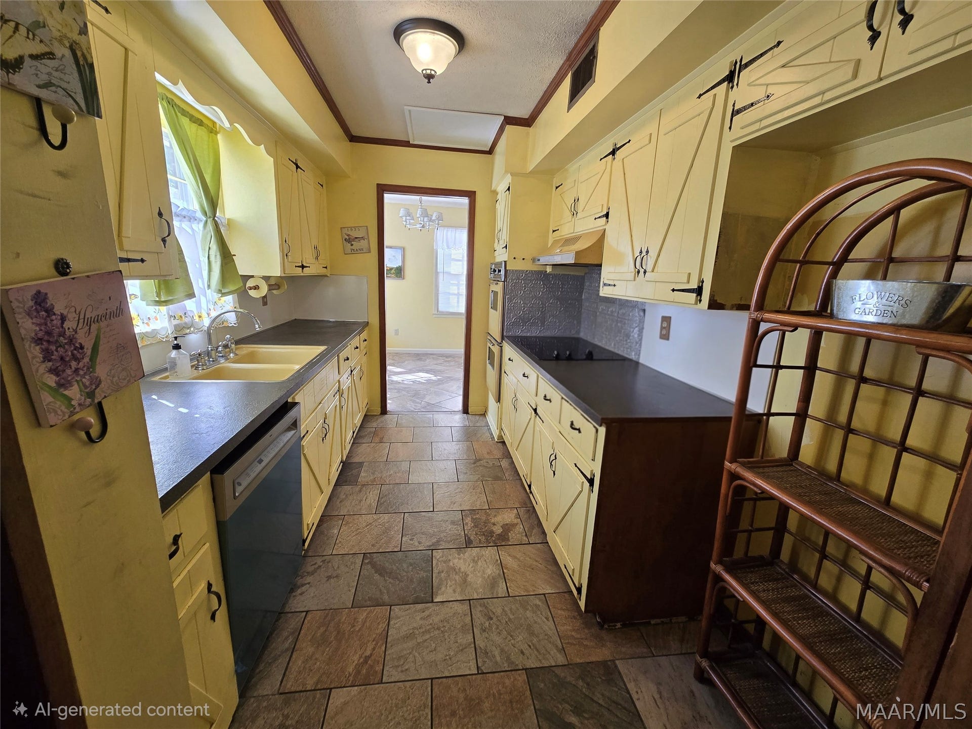 Kitchen connects the Den & Living Room.