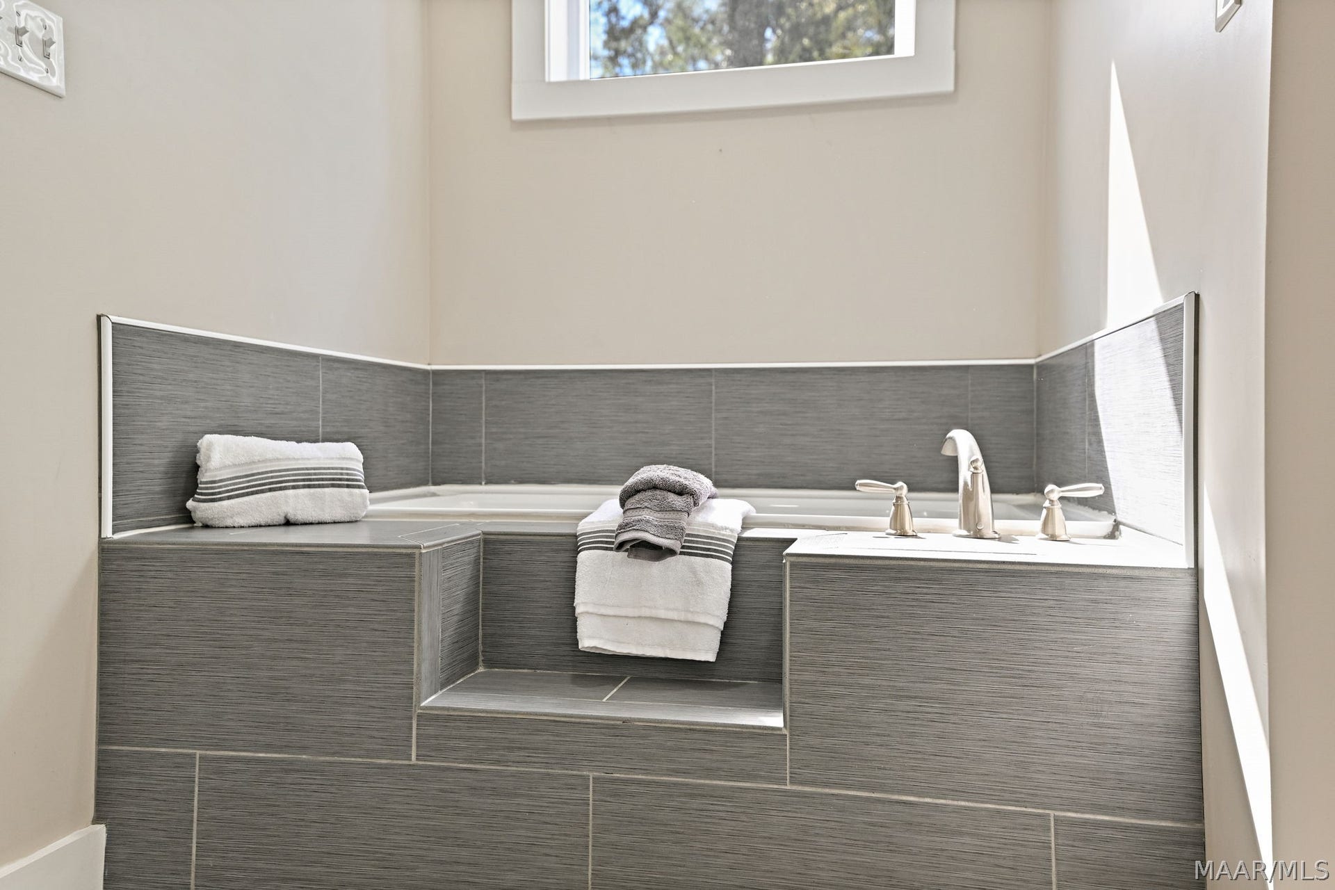 Large soaking tub