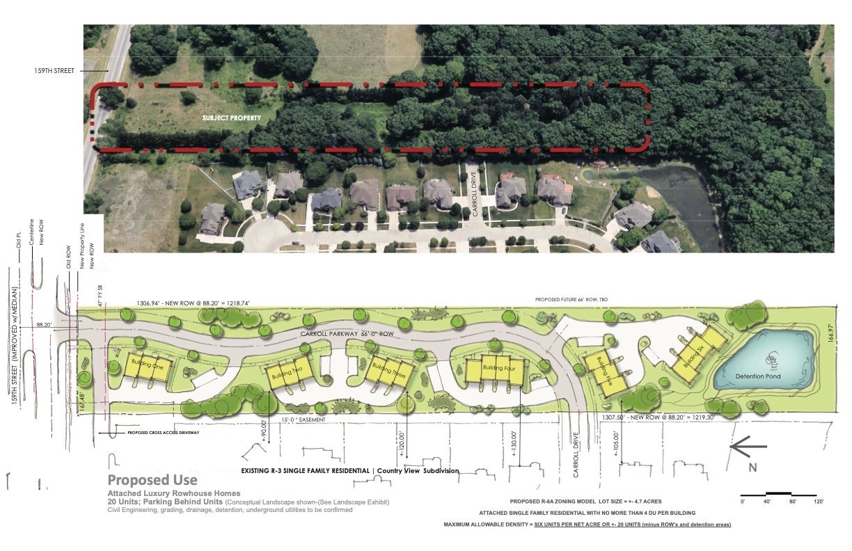 12362 W 159th Street, Homer Glen, IL 60491 One potential small townhome development