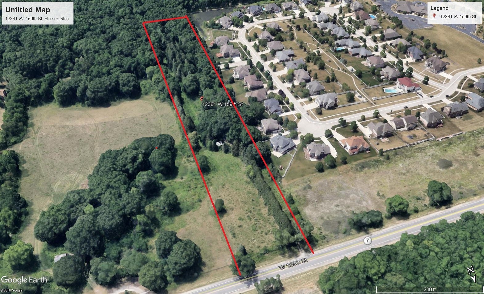 12362 W 159th Street, Homer Glen, IL 60491 Ariel view of the property