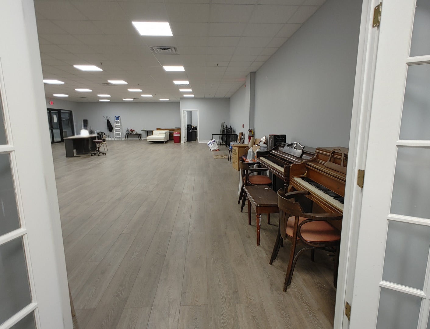 Looking at main area from 2nd office