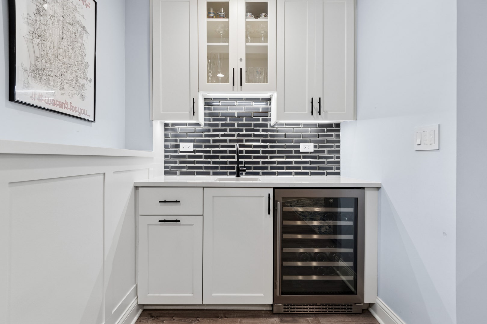 Wet bar with Wine Fridge