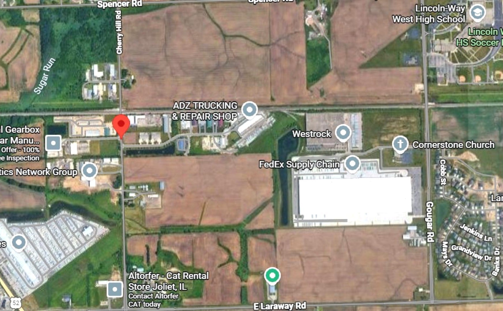 Cherry HIll Rd Beatty Lane, Joliet, IL 60433 Aerial View