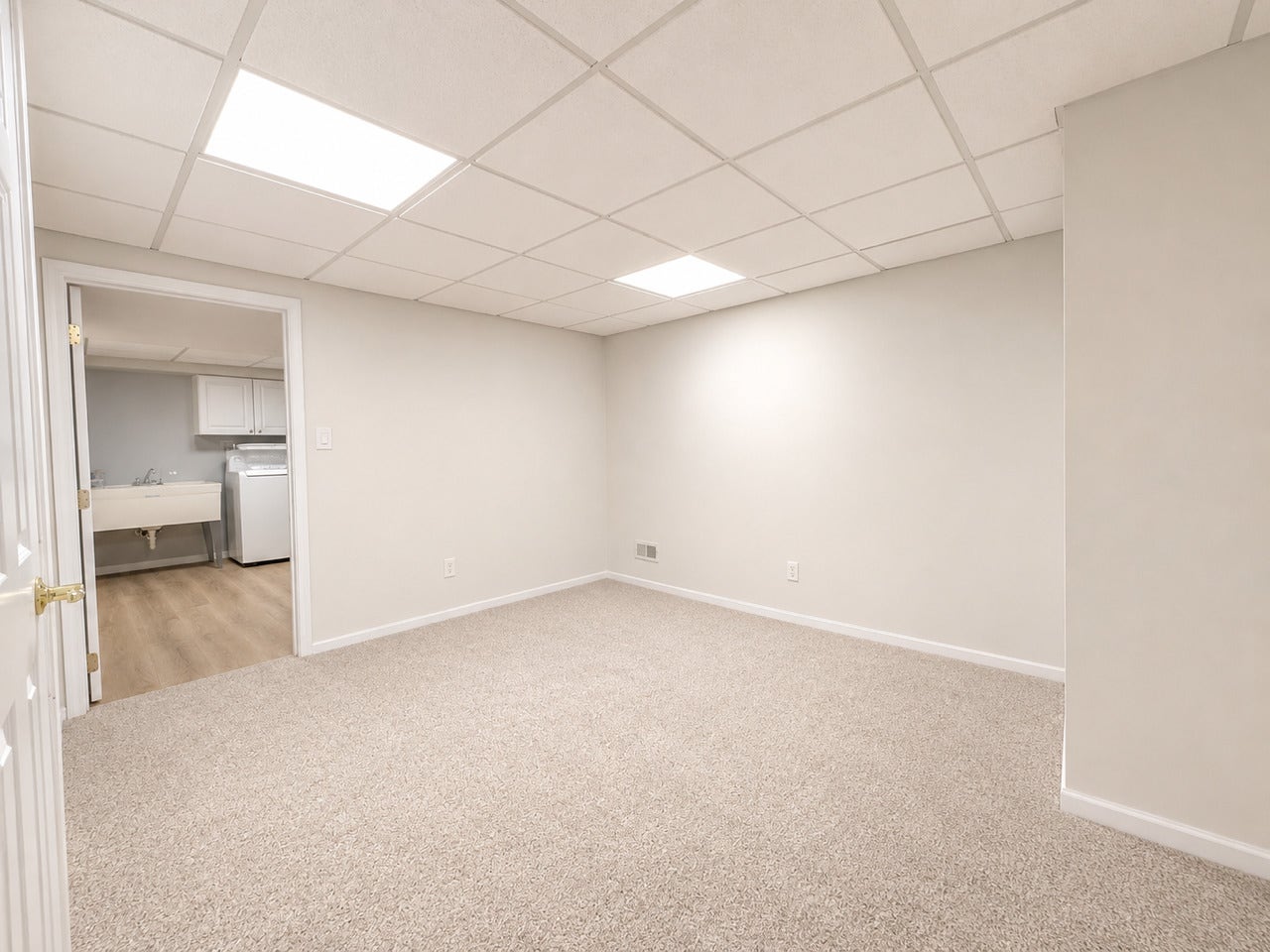 Basement Flex Space perfect for gym, office, stora