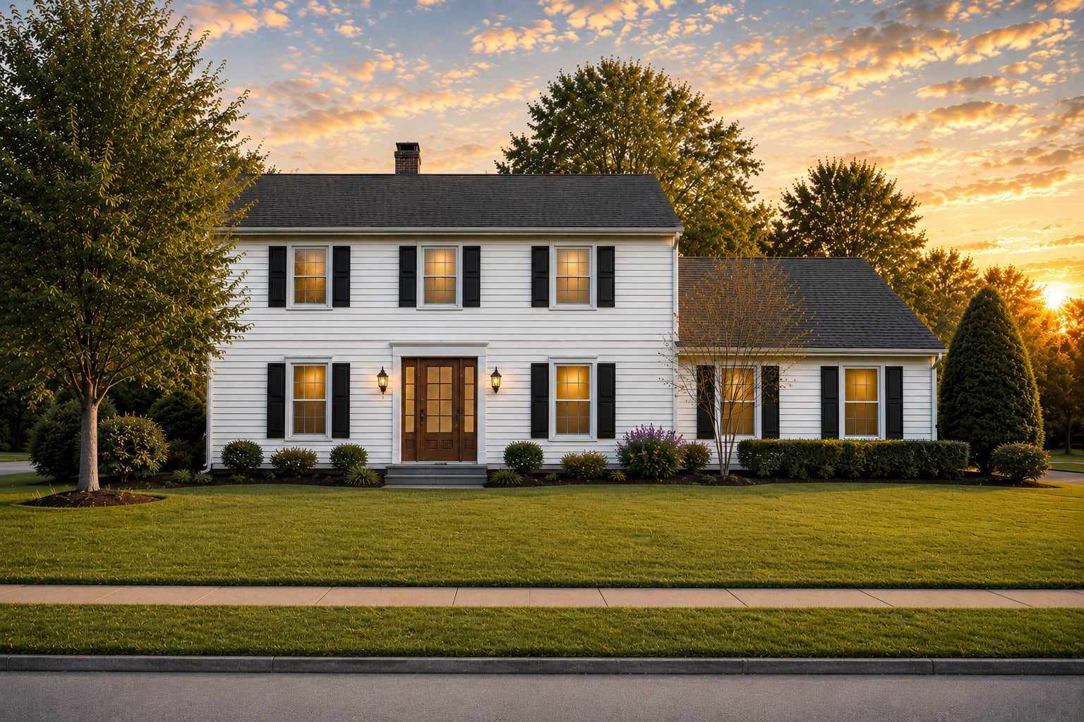 This home will receive new white linen siding and
