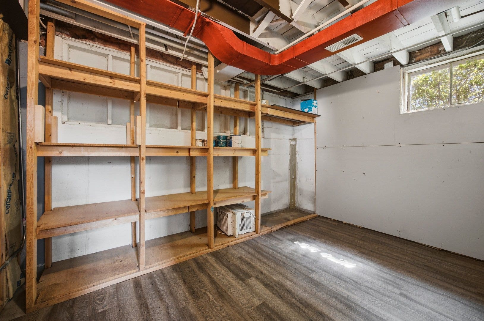 Additional storage in basement