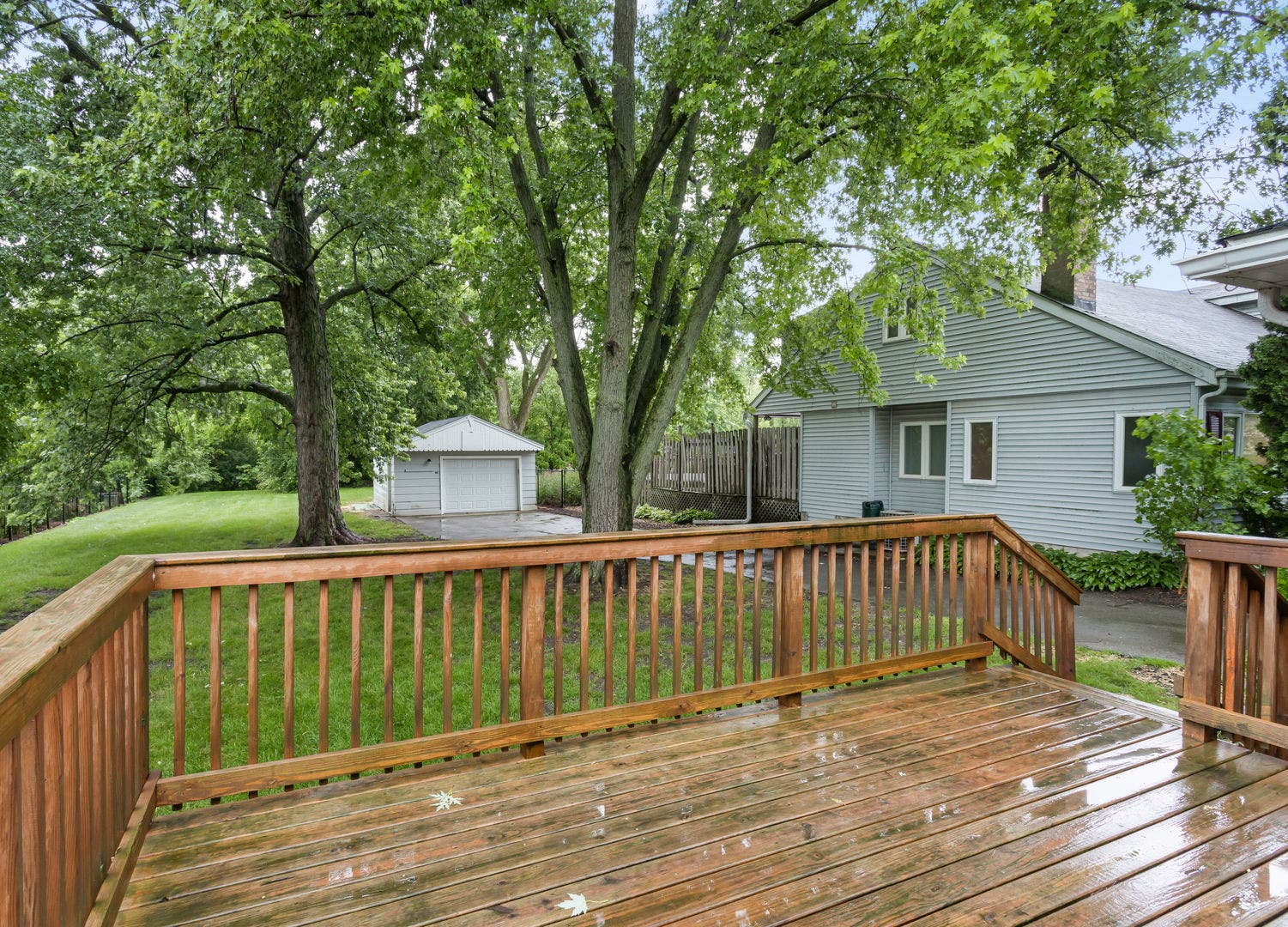 Wood deck off the kitchen