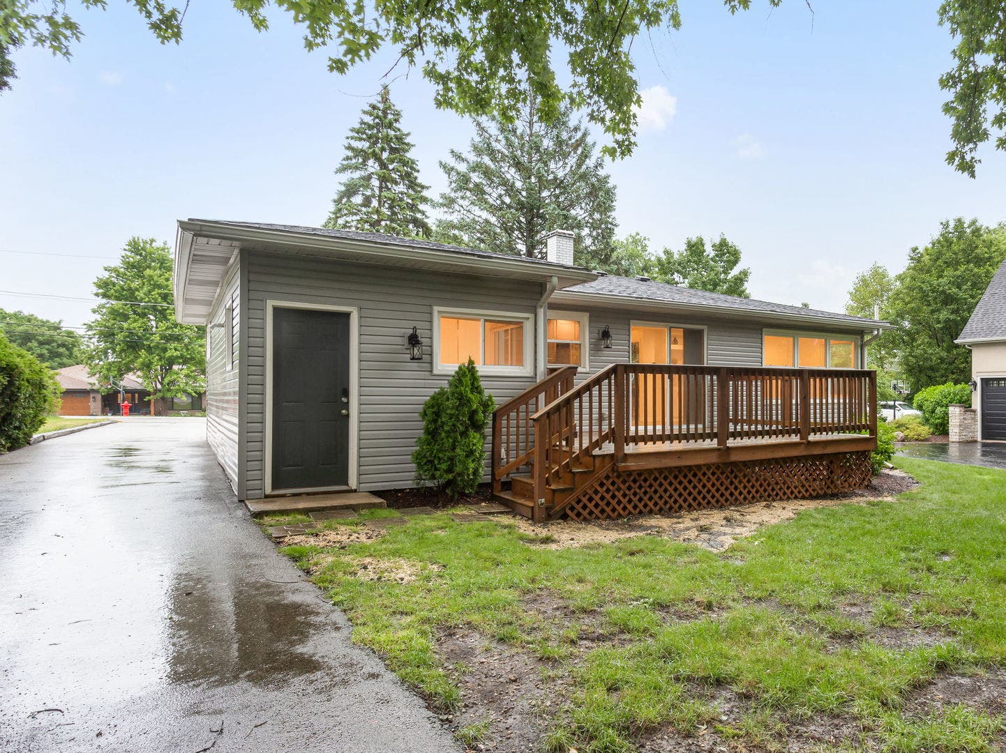 Exterior rear view of home