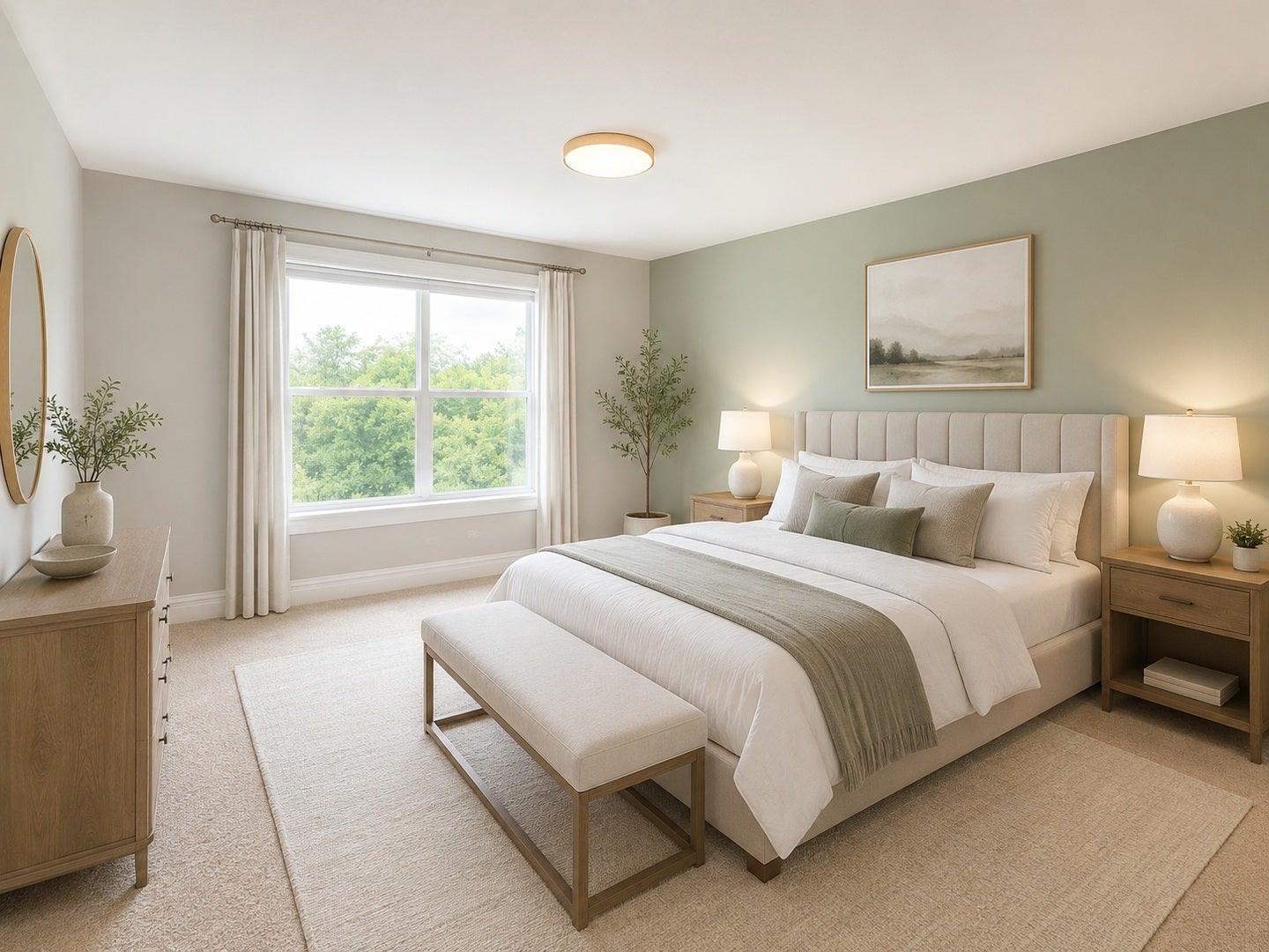 13070 Waterford Drive, Lemont, IL 60439 Spacious Bedroom 2 featuring a large window, plush