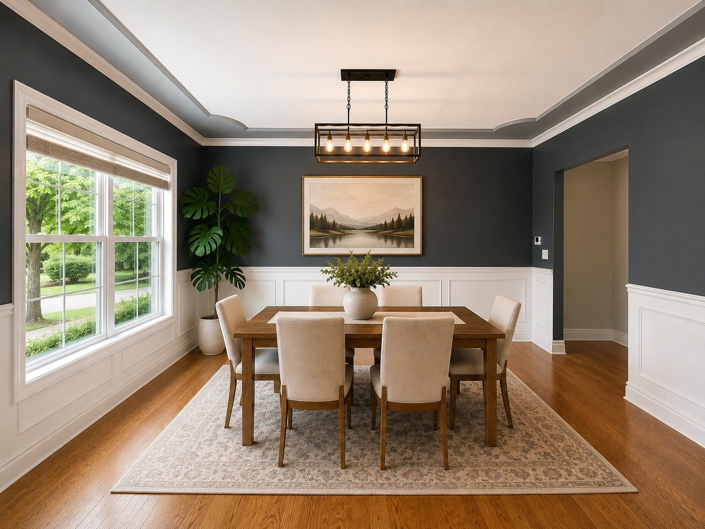 13070 Waterford Drive, Lemont, IL 60439 Elegant formal dining room featuring a tray ceilin