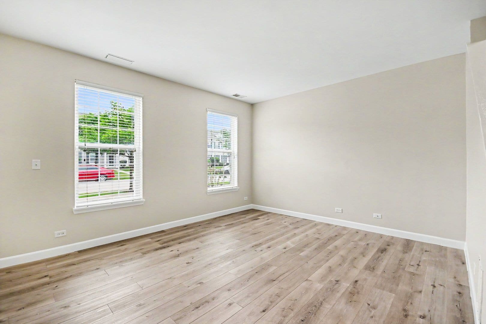 Highlight the newly installed luxury vinyl plank f