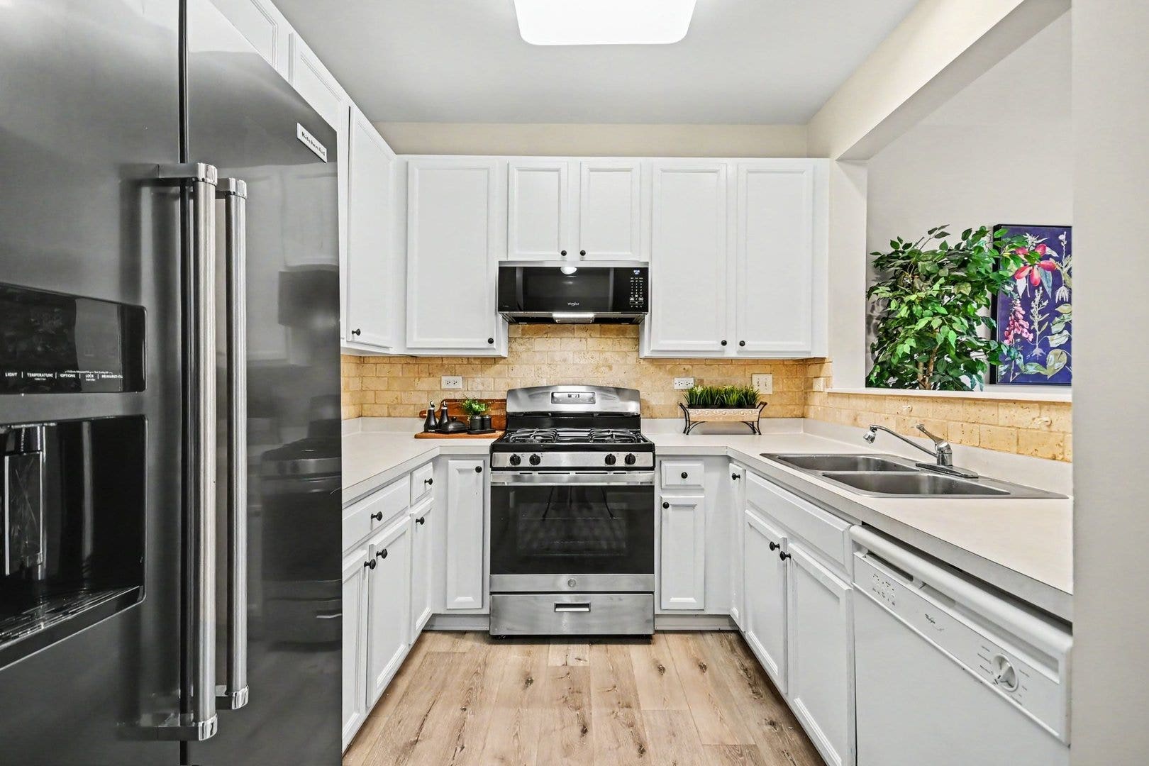 Brand-new side-by-side refrigerator and new Wi-Fi-