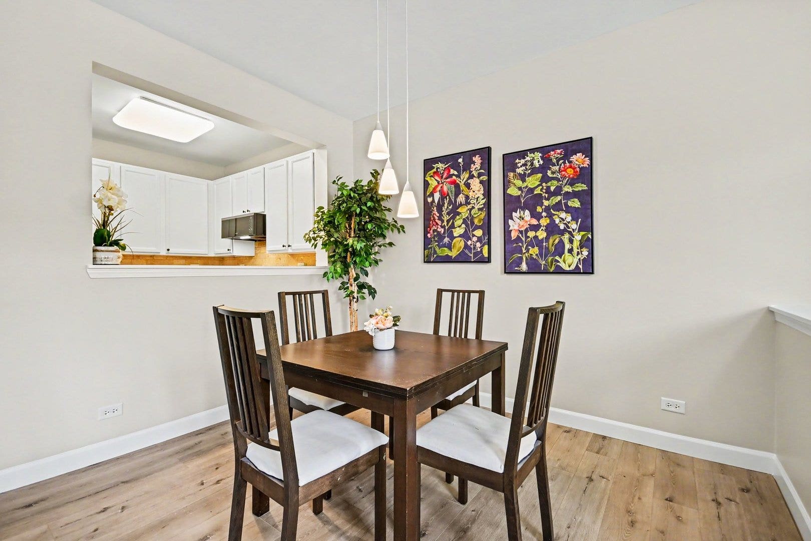 Expandable dining table with four chairs; availabl