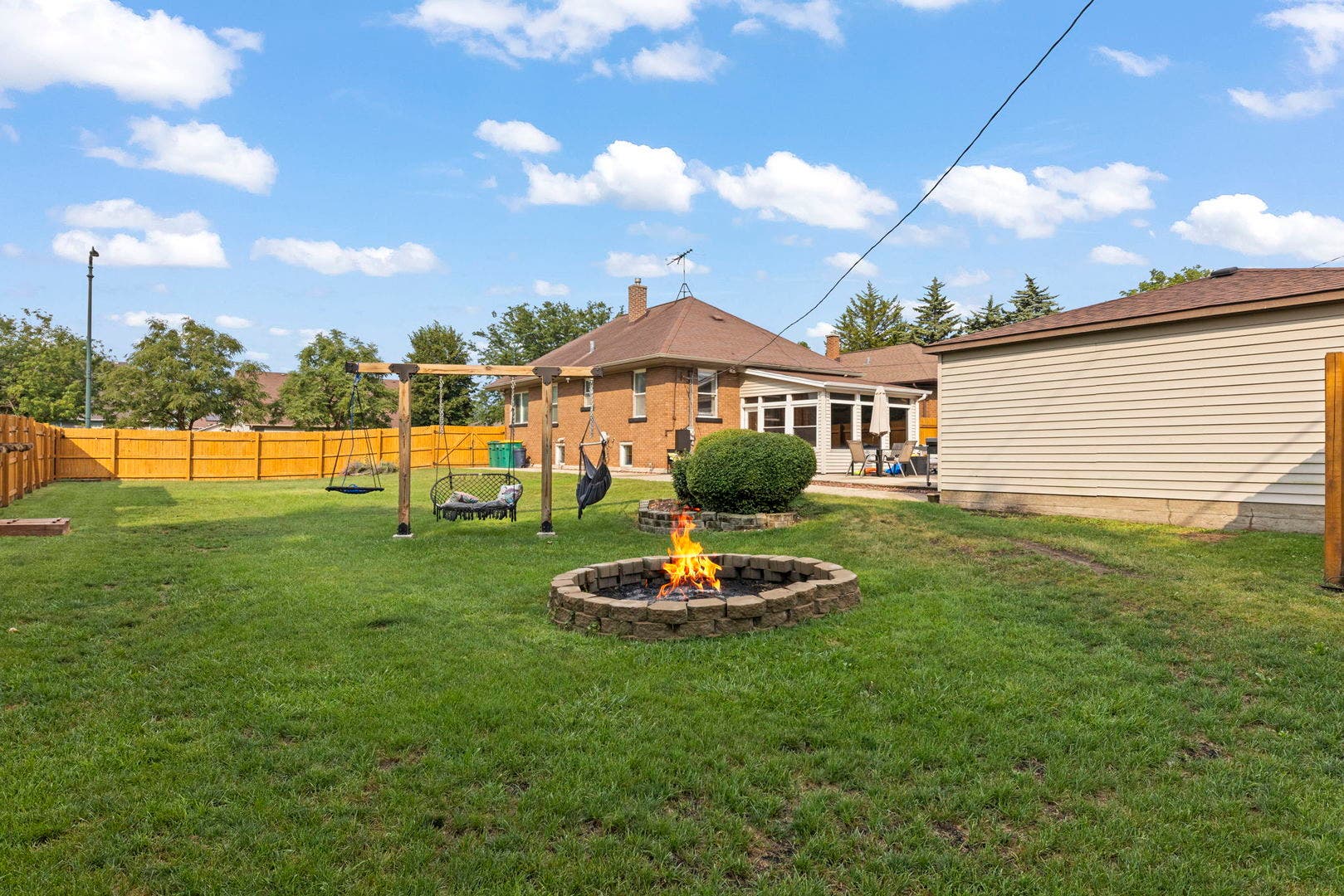 1330 Plainfield Road, Joliet, IL 60435 Fire pit and built in swing