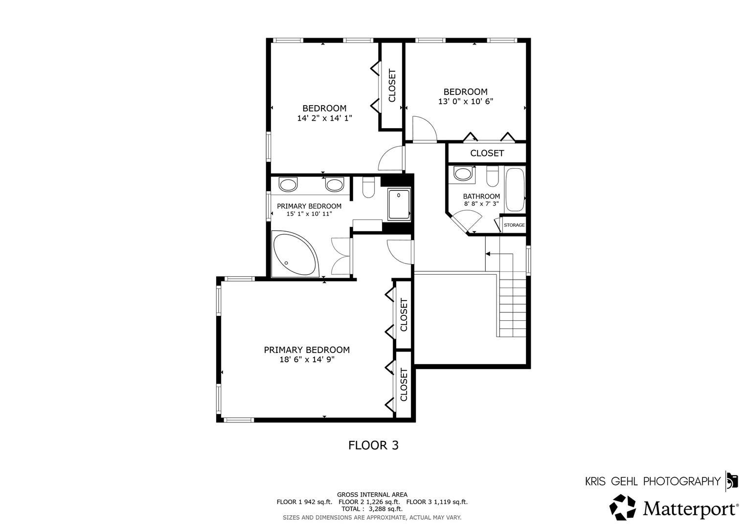 2727 Downing Court, Aurora, IL 60502 2nd Level Floor Plan
