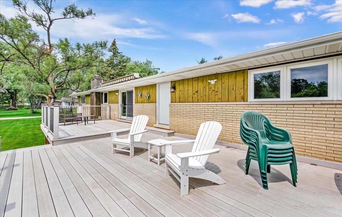 Back Deck with retractable awning