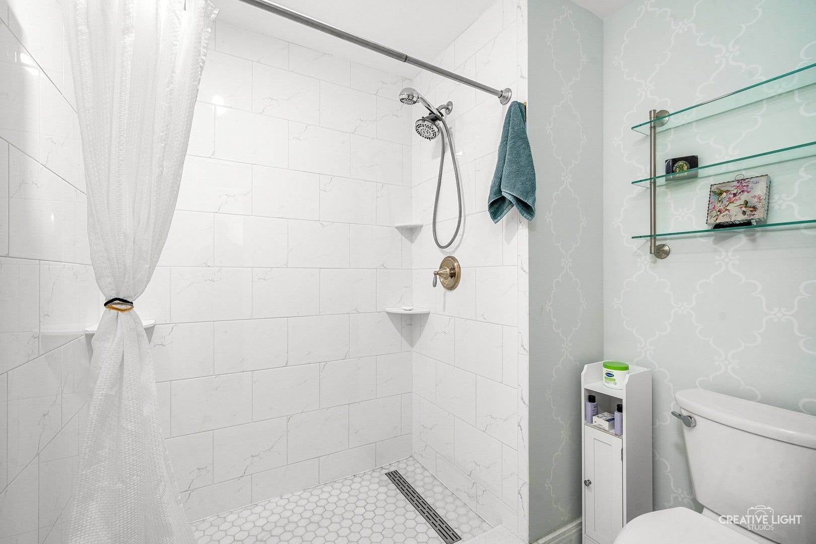 Large walk-in shower