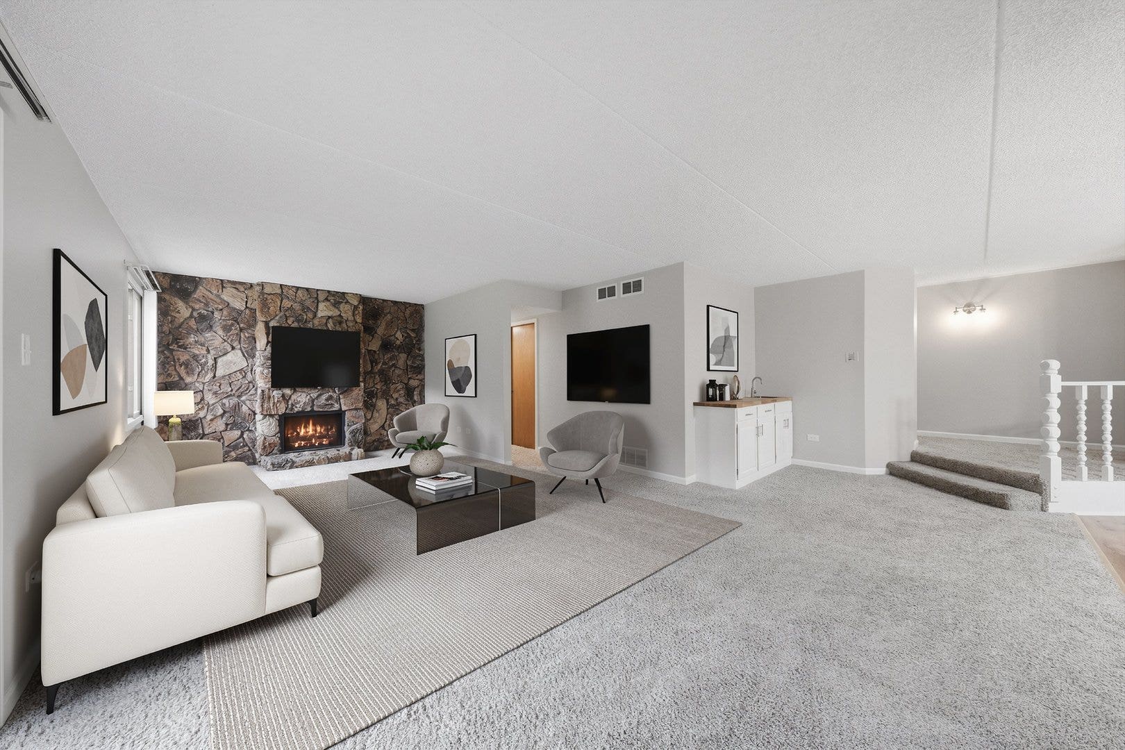 Open Concept Living with the Living Room, Dining R