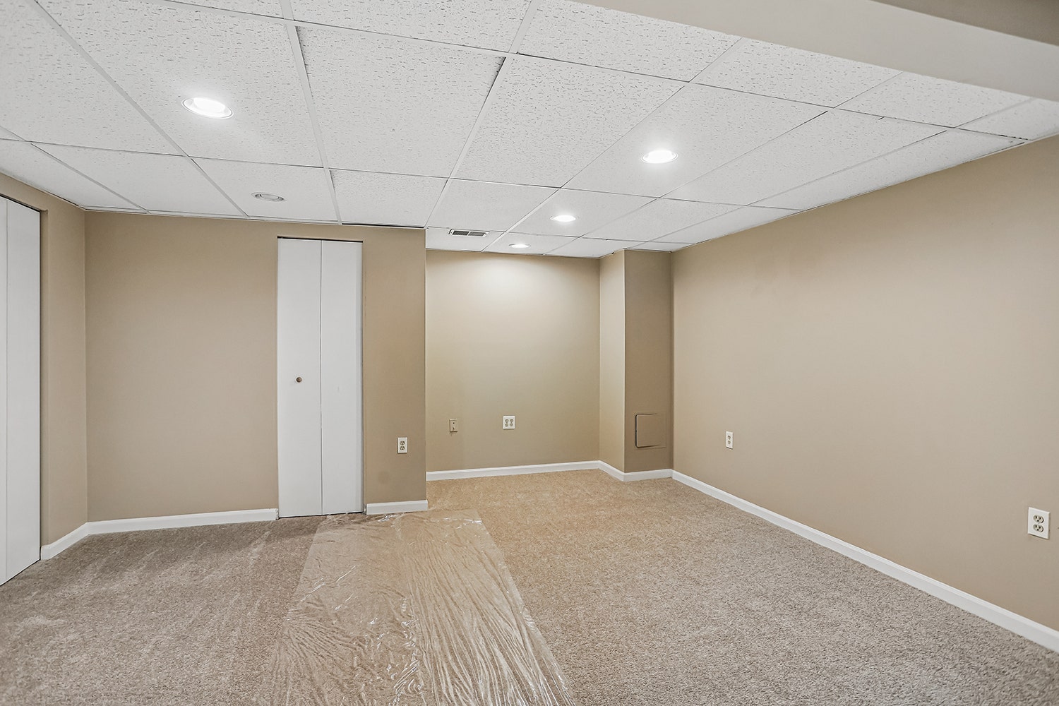 Basement bedroom- Full closet with built-ins to th