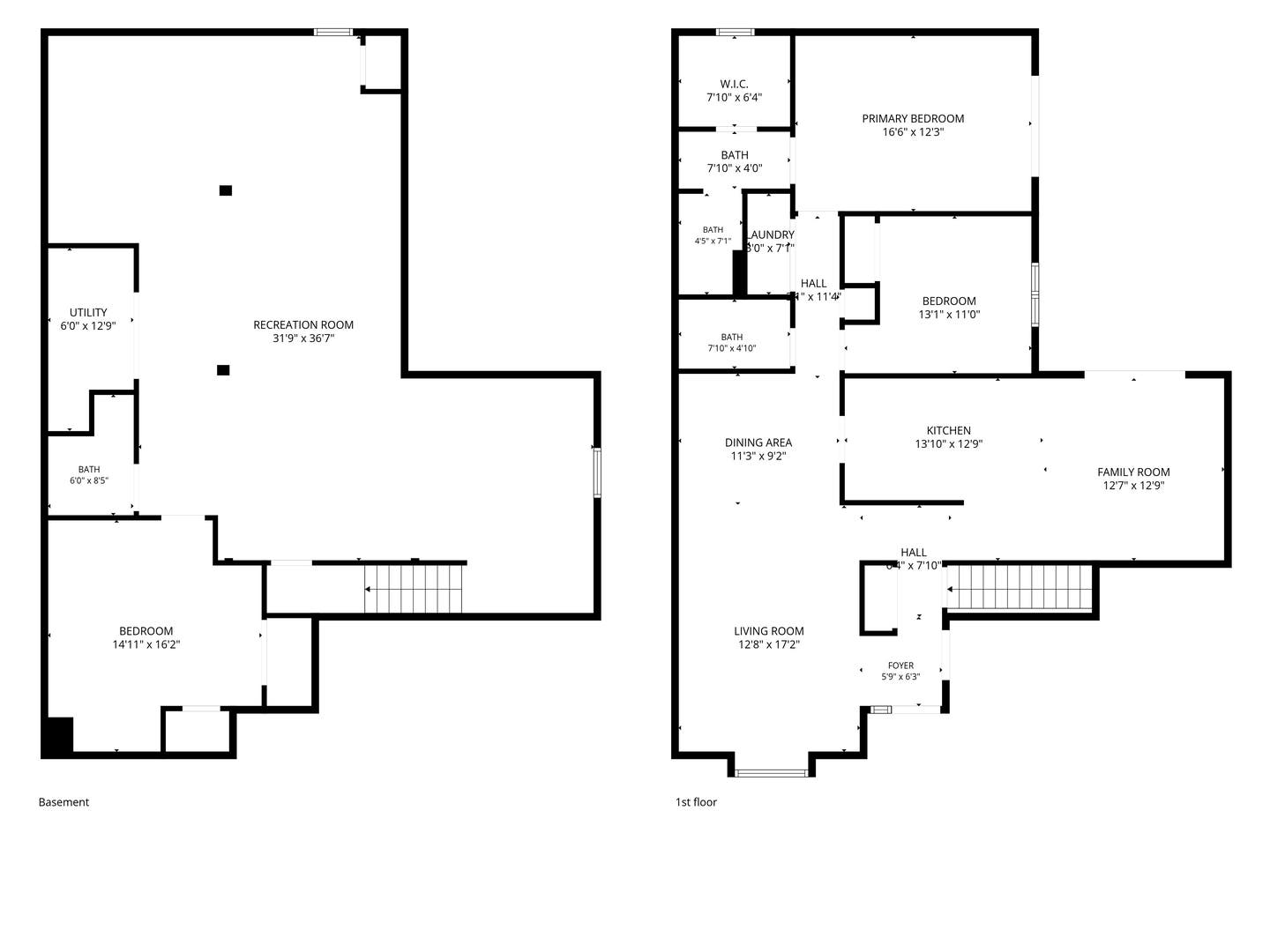 Note:  "Family room" shown on floor plan is listed