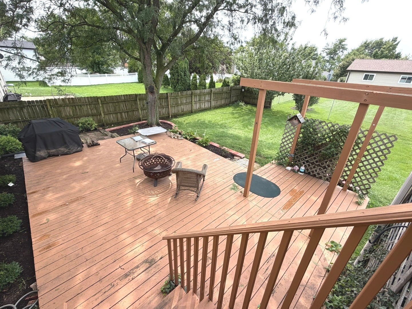360 Homewood Drive, Bolingbrook, IL 60440 Large beautiful deck for entertaining, having a BB