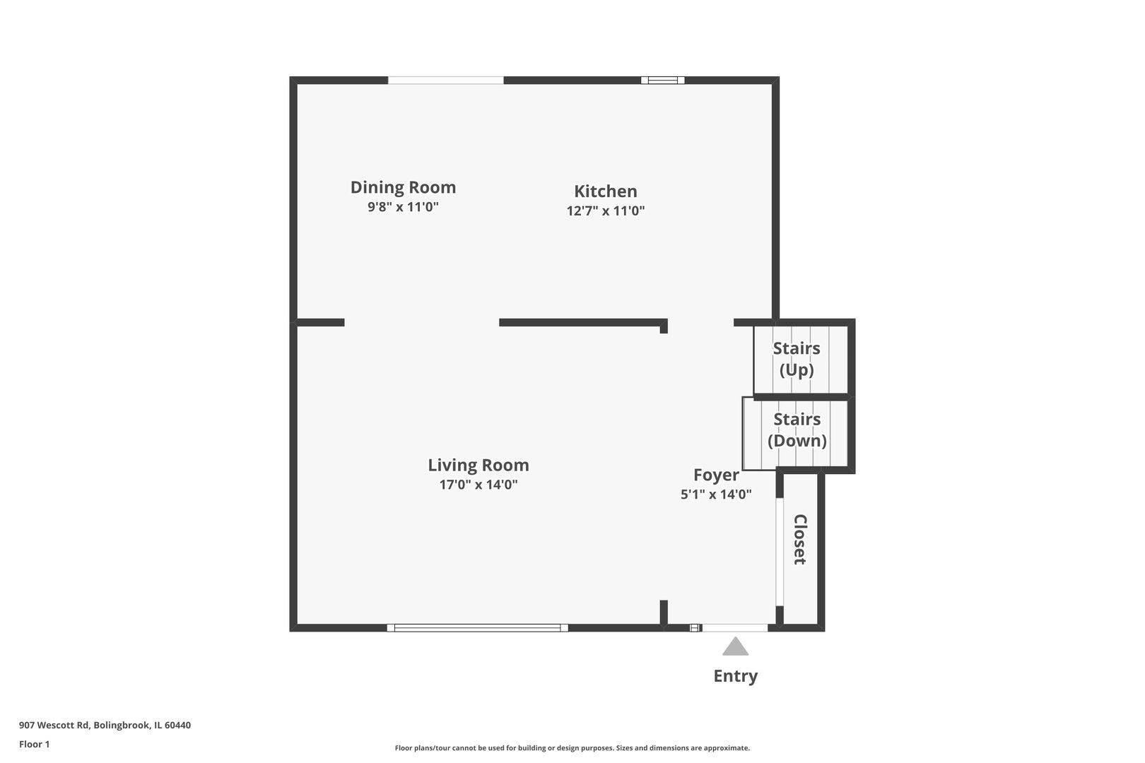 907 Wescott Road, Bolingbrook, IL 60440 Floor Plan - Main Level