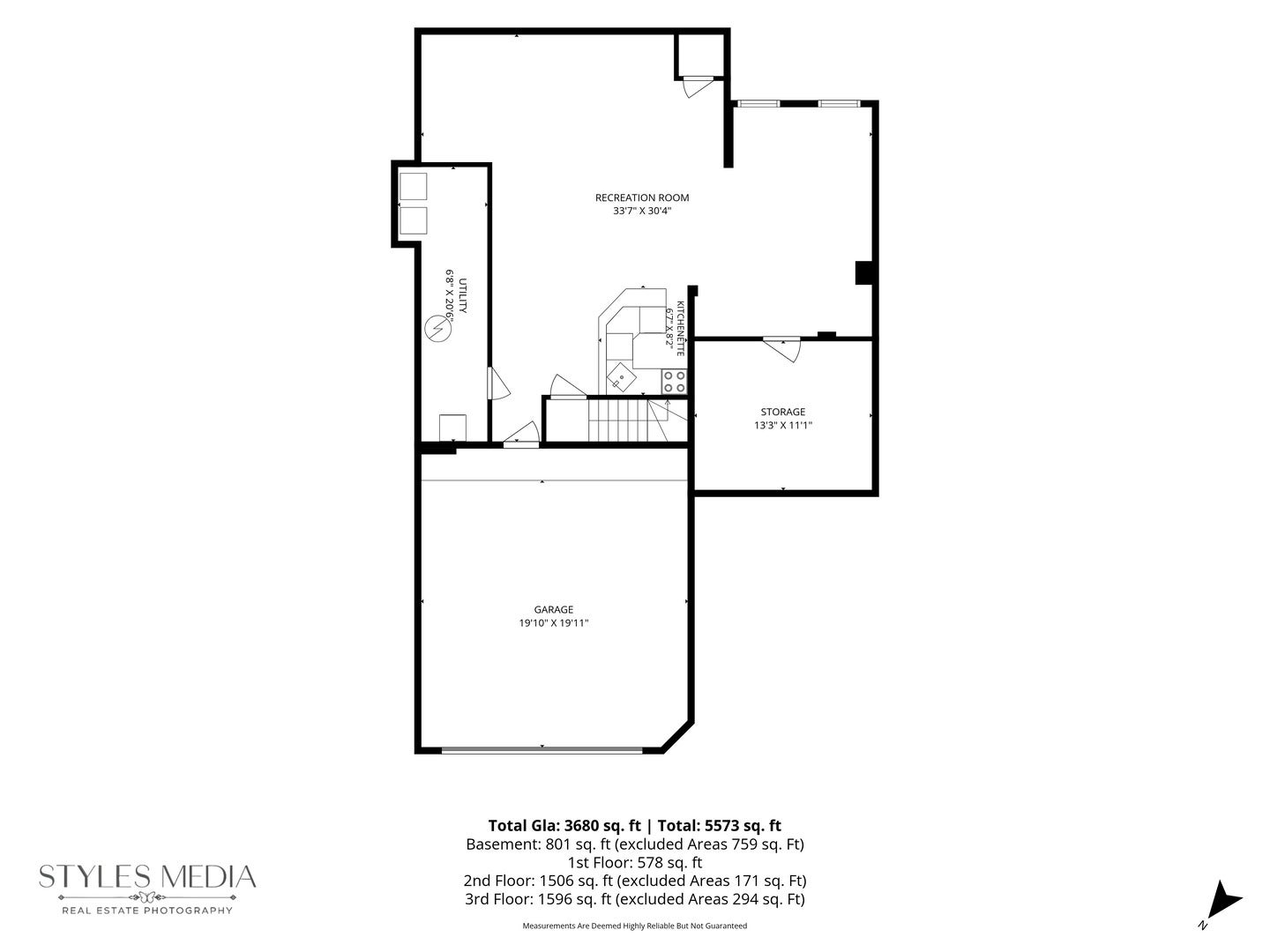42 Royal Vale Drive, Oak Brook, IL 60523 Ground Level - Basement Floor Plan
