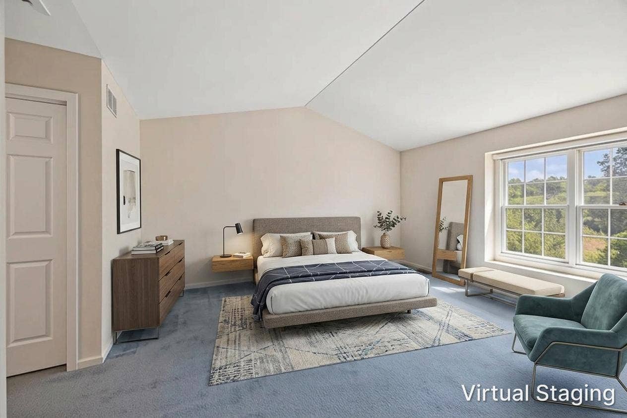 Master bedroom, Virtually staged