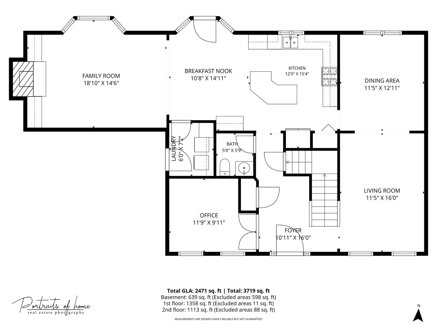 417 Saratoga Drive, Aurora, IL 60502 Main level floor plan.