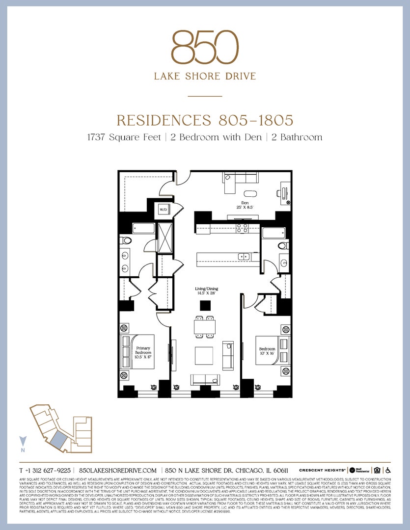 850 N Lake Shore Drive, #1305, Chicago, IL 60611