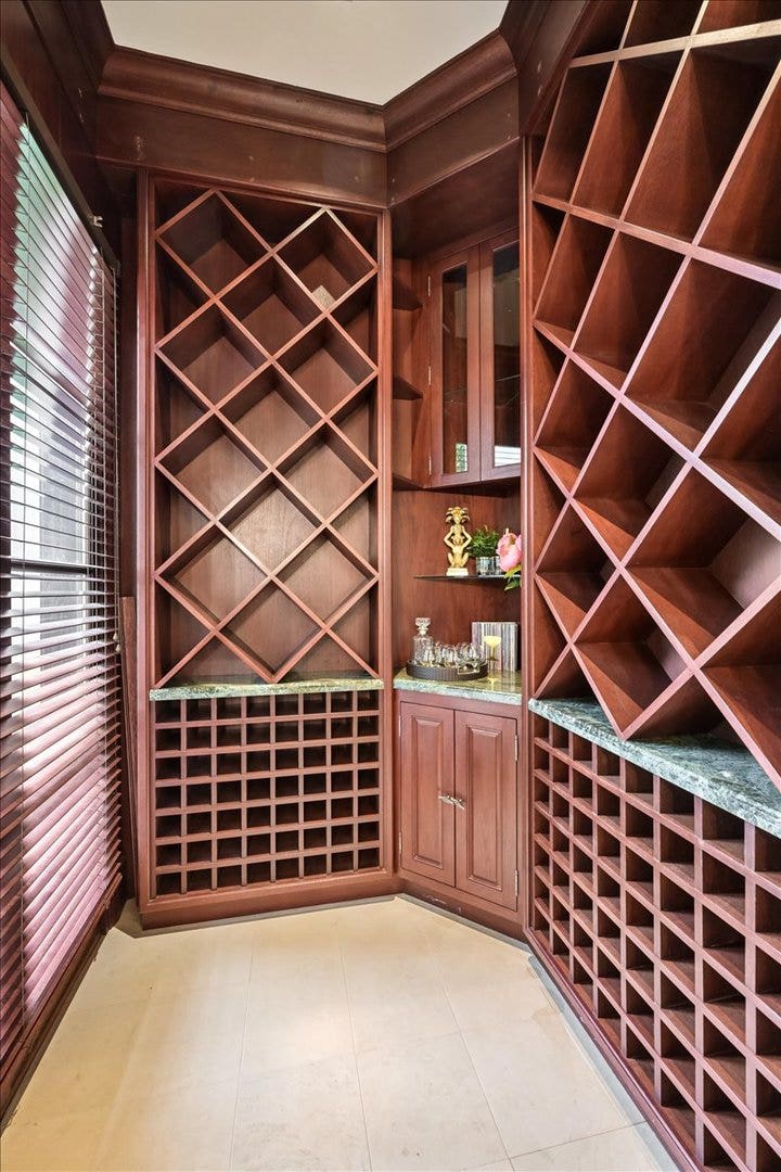 How INCREDIBLE to have a Whole Wine Room next to t