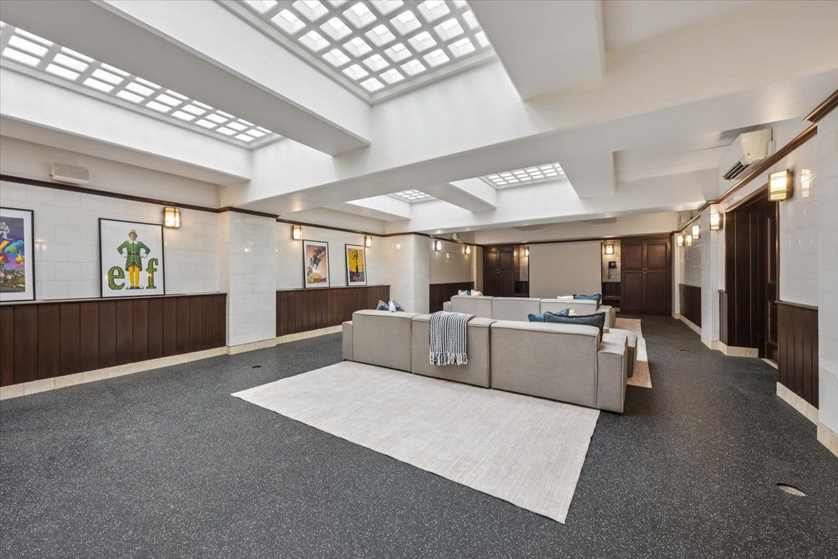 Lower level family/recreation/movie theatre/exerci