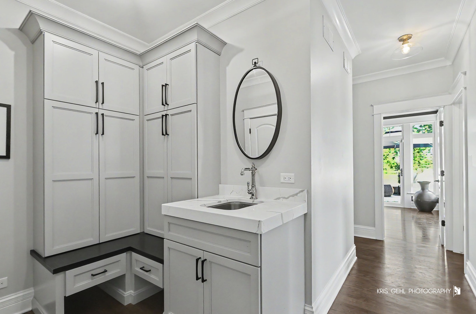 Mudroom off the 3-car heated garage
