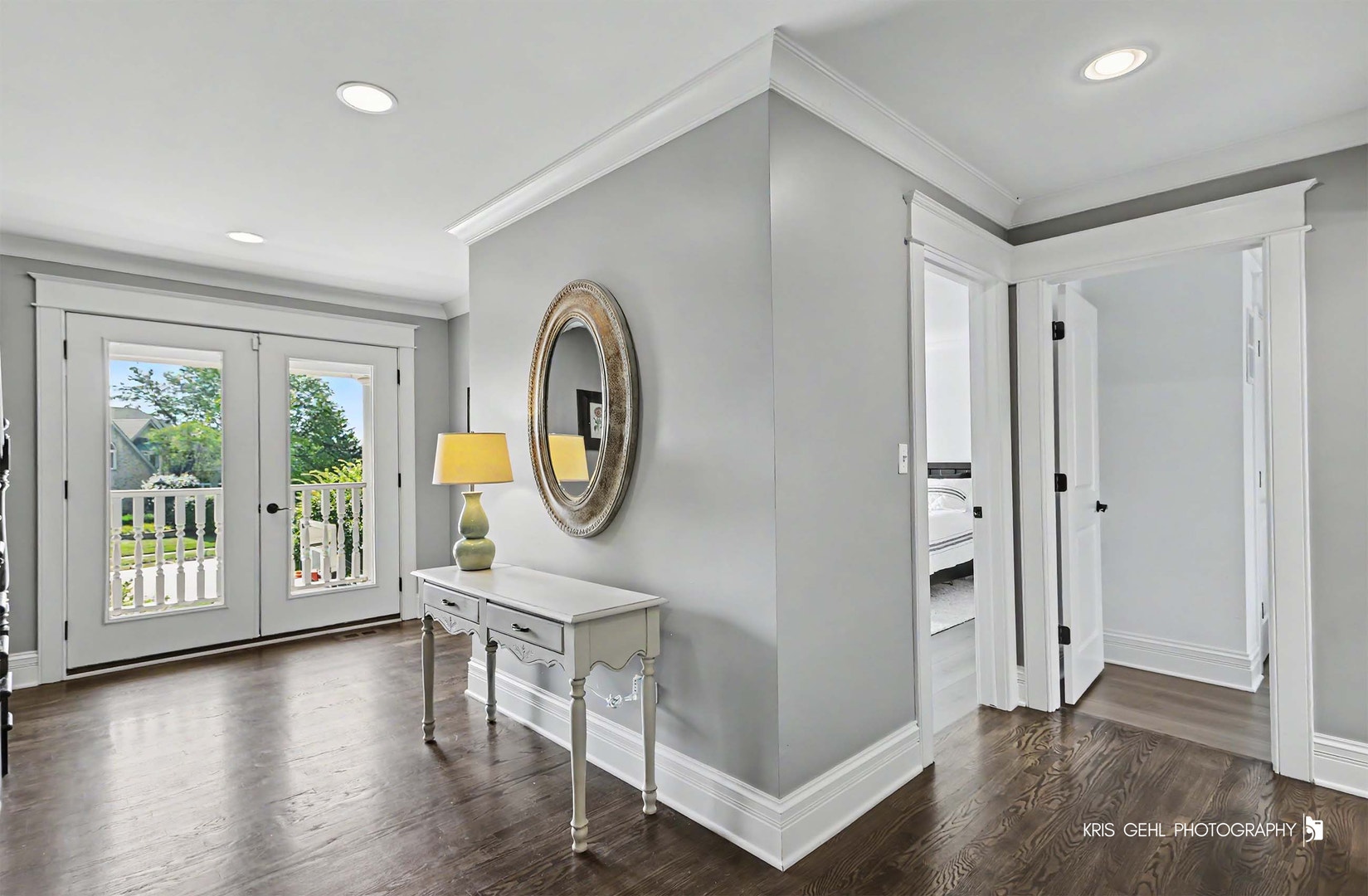 2nd Level Hallway with access to the front balcony